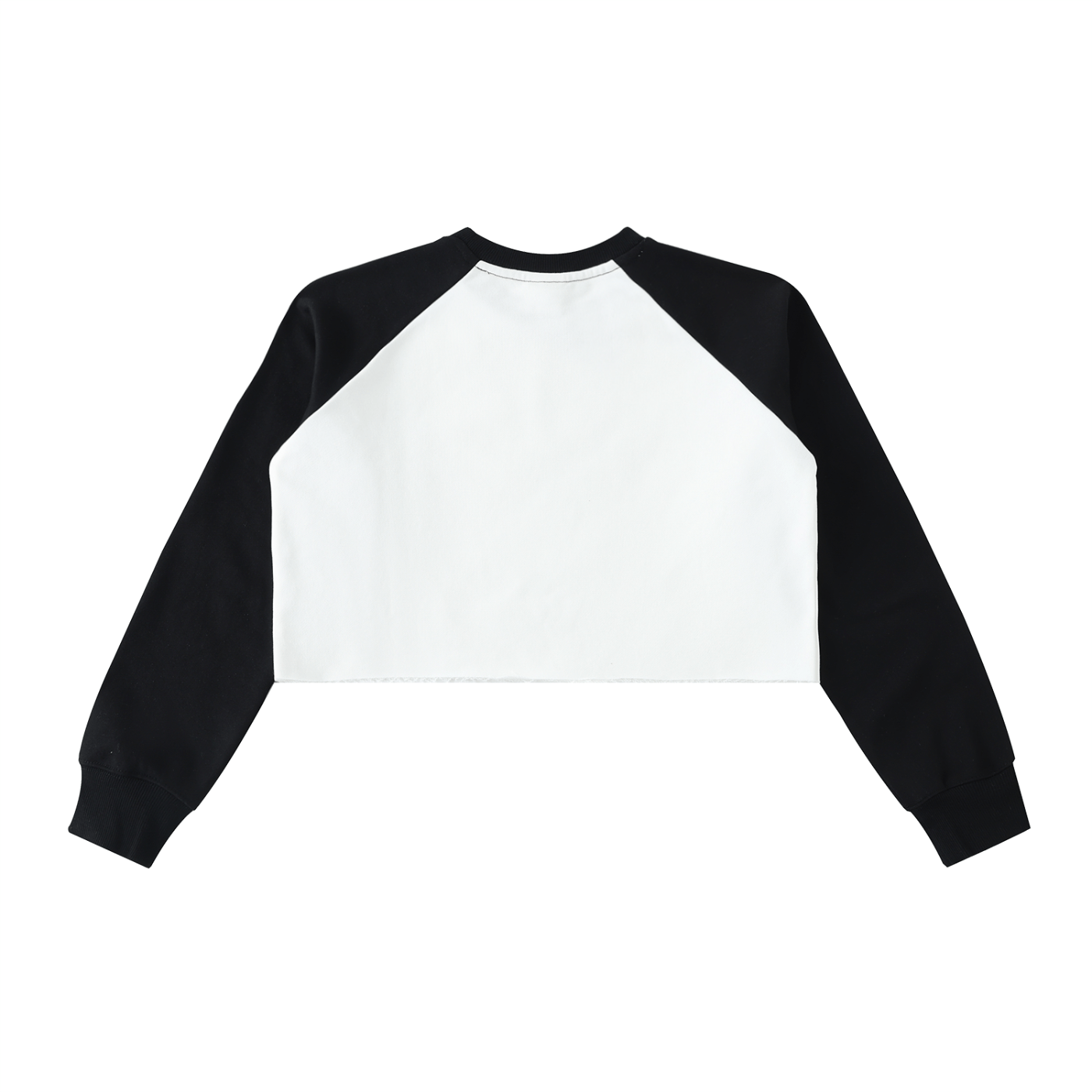 Raw - Hem Color - Block Raglan Crop Sweatshirt - Jaico Online Shop