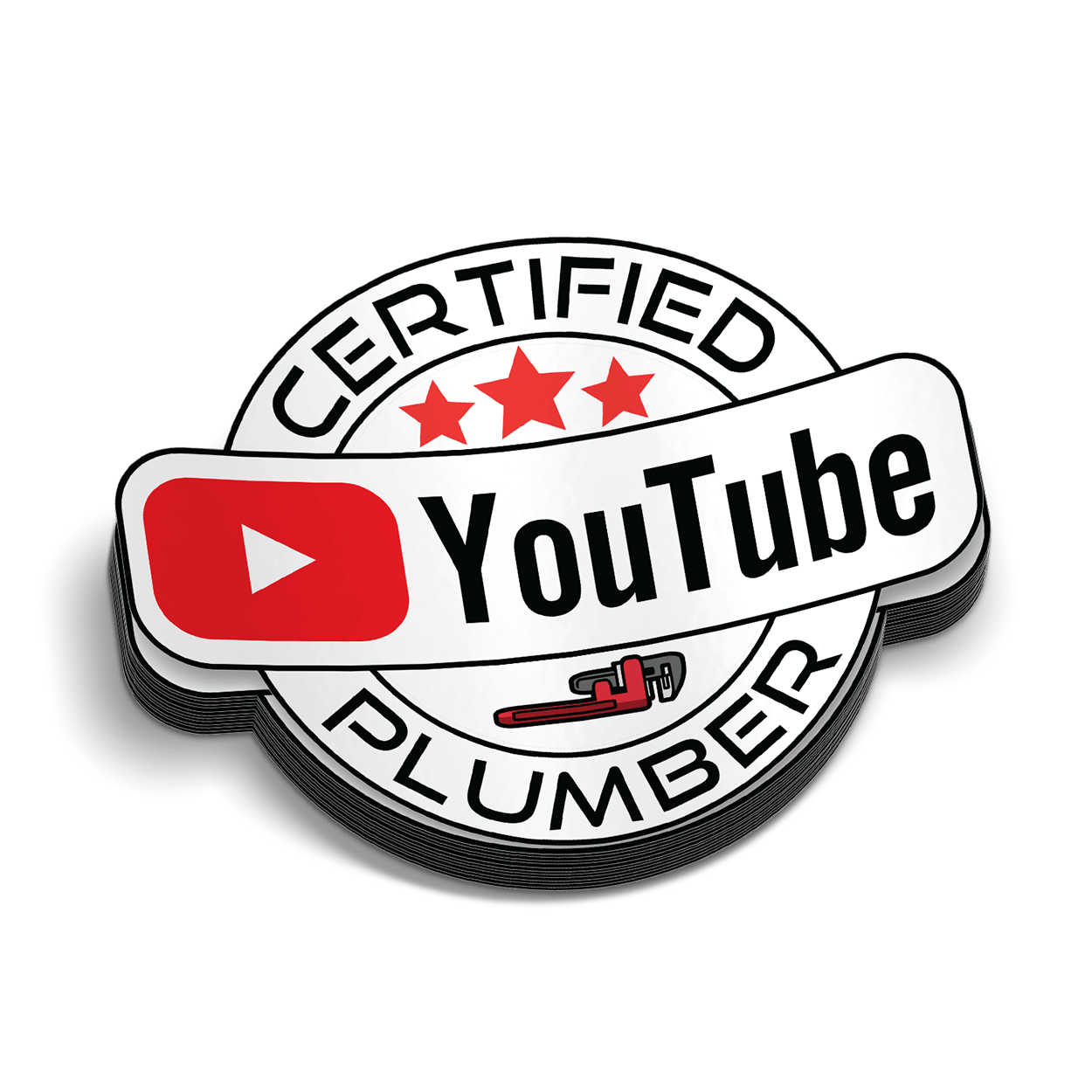 YT Plumber Hard Hat Decal