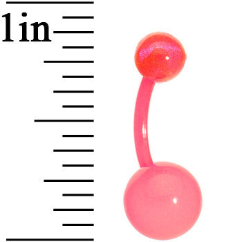 Bioplast Pink Glow In The Dark Belly Ring