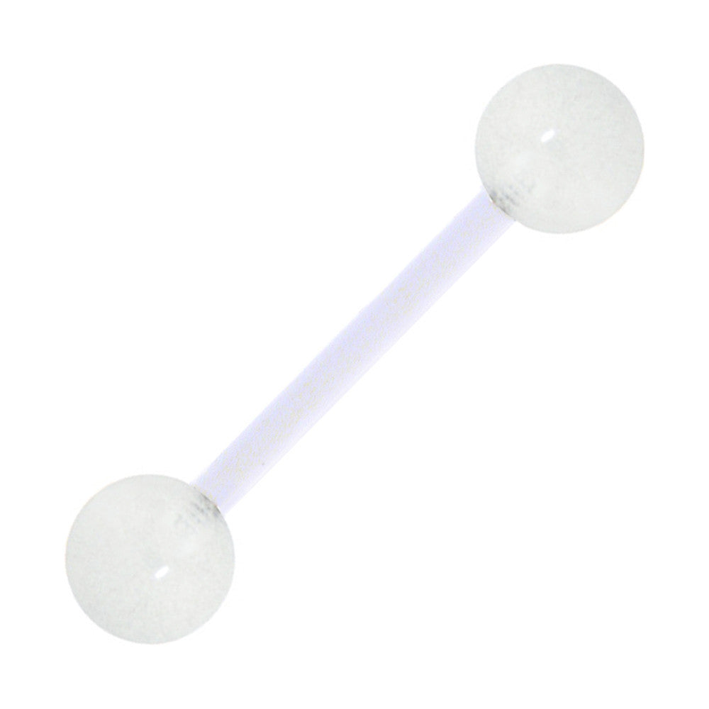 Bioplast Glacier Glow In The Dark Barbell Tongue Ring