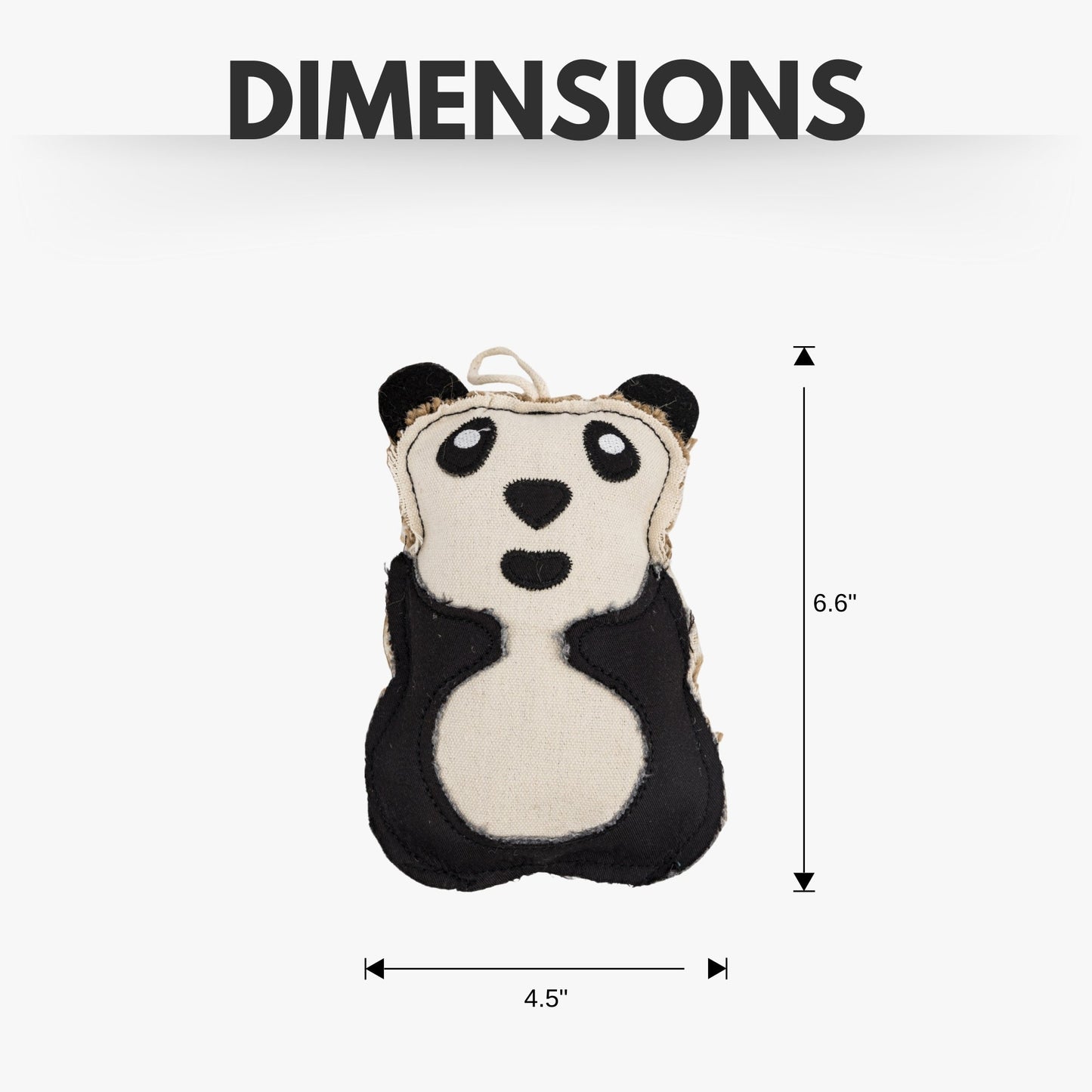 Canvas & Jute Panda-Shaped Dog Chew Toy – Durable, Safe and Non-Toxic