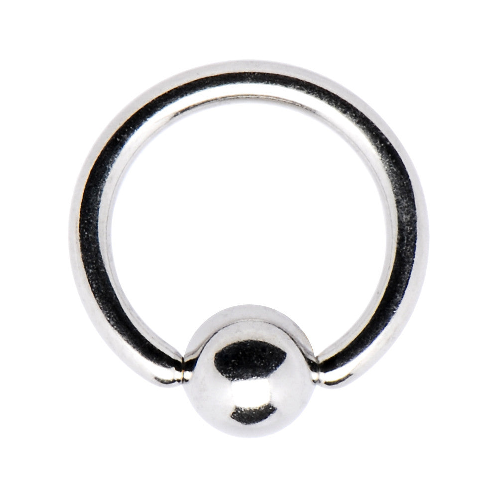 14G 3/8 Steel BCR Captive Ring