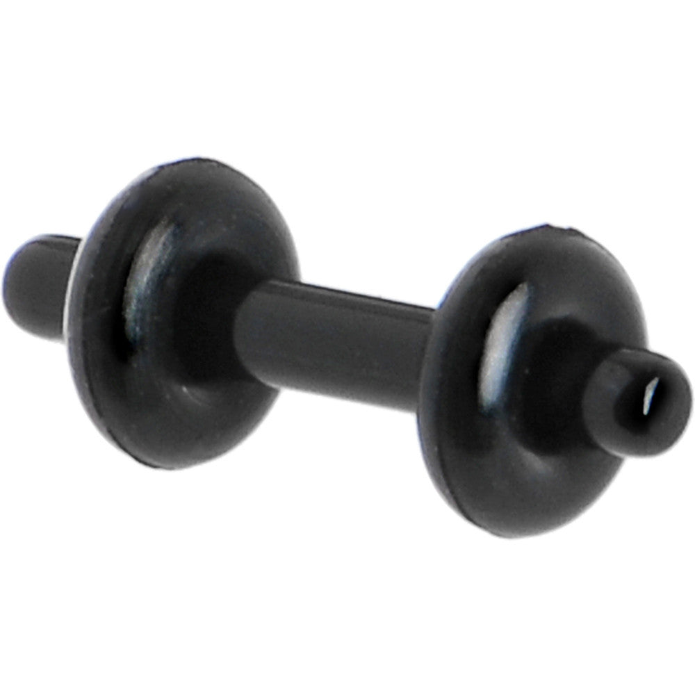 14G Black Acrylic Plug