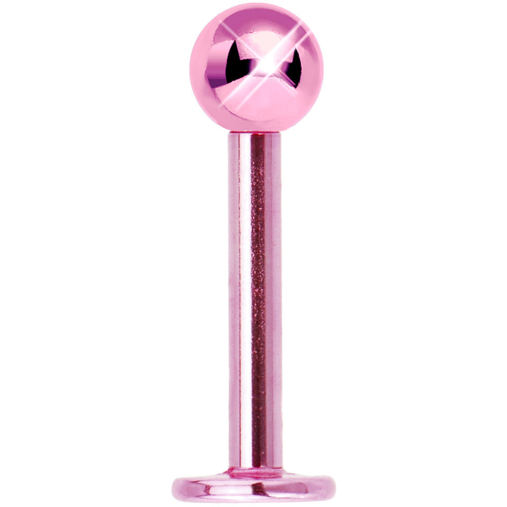 14G 3/8 Light Pink Electro Titanium Labret Monroe