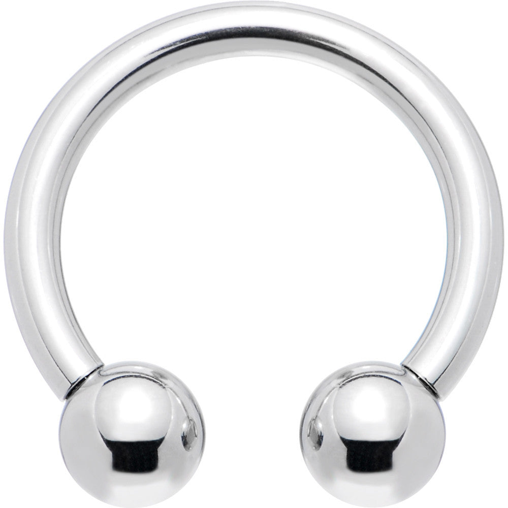 12G Internally Threaded Horseshoe Circular Barbell - 1/2 5mm