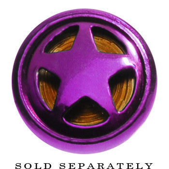 Purple Anodized Titanium Star Cheater Plug