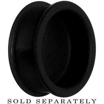 5/8 Black White Star Silicone Plug