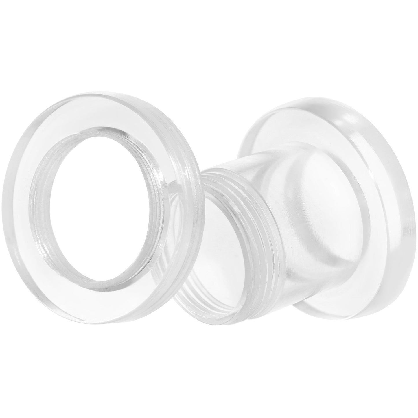 0G Clear Acrylic Screw Fit Tunnel Plug Set