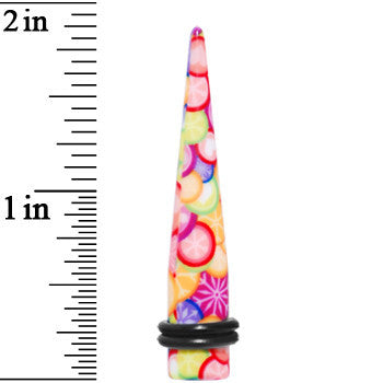 0G Groovy Retro Flower Acrylic Taper