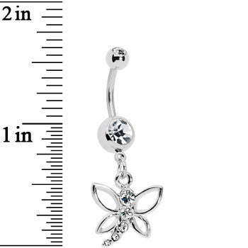 Crystalline Gem Journey Flutter Butterfly Belly Ring