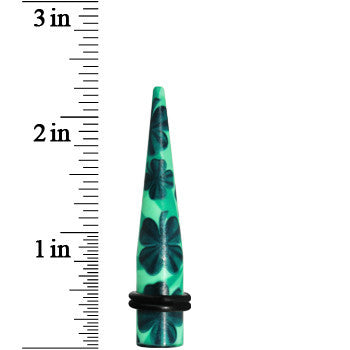 00G Green Acrylic Four Leaf Clover Field Taper