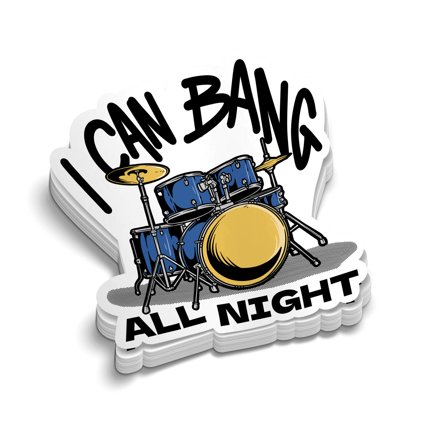Bang All Night - Hard Hat Decal