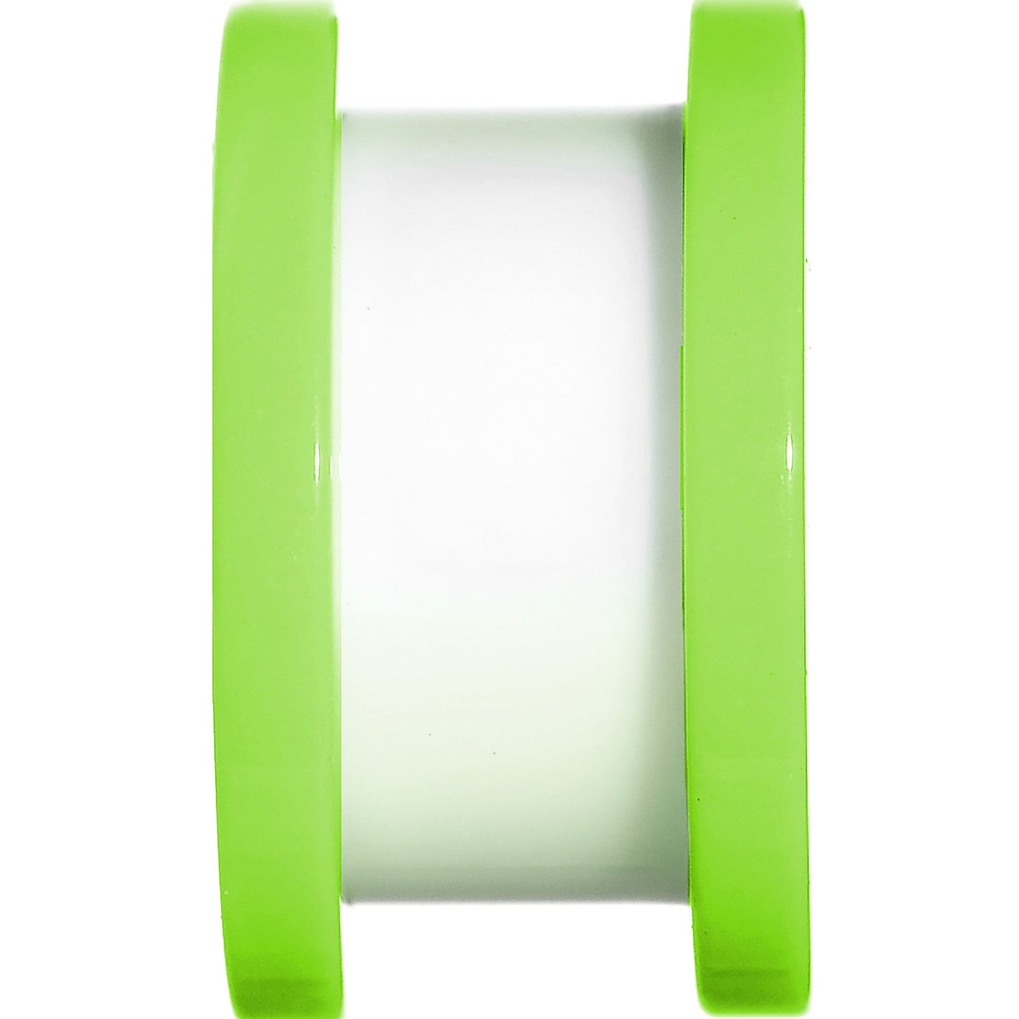 9/16 Green Neon Acrylic Modern Yin Yang Screw Fit Tunnel Plug