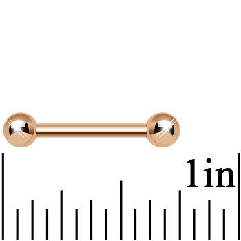 14G 1/2 Rose Gold Plated Straight Barbell