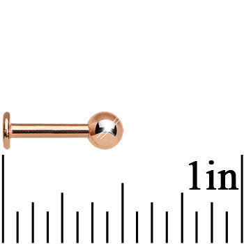 14G 5/16 Rose Gold Plated Labret Tragus Monroe