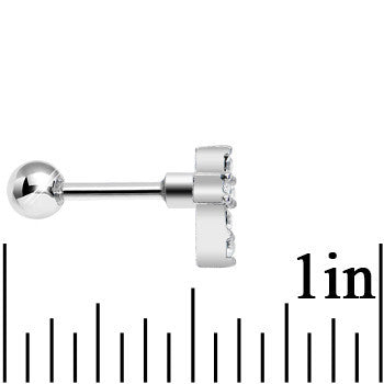 Clear Gem Sparkling Cross Cartilage Tragus Earring