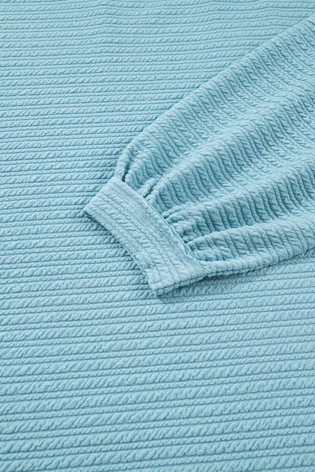 Light Blue Textured Drop Shoulder Plus Size Knit Top - Jaico Online Shop