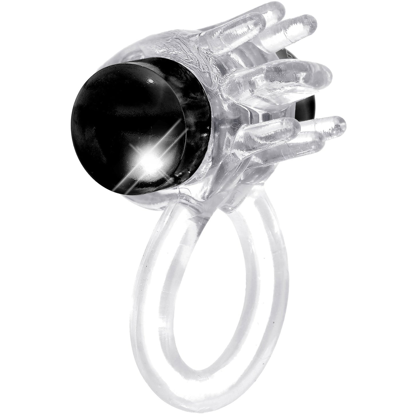 Black Titanium Lix Oral Vibrator Non-Pierced Double Ring Set