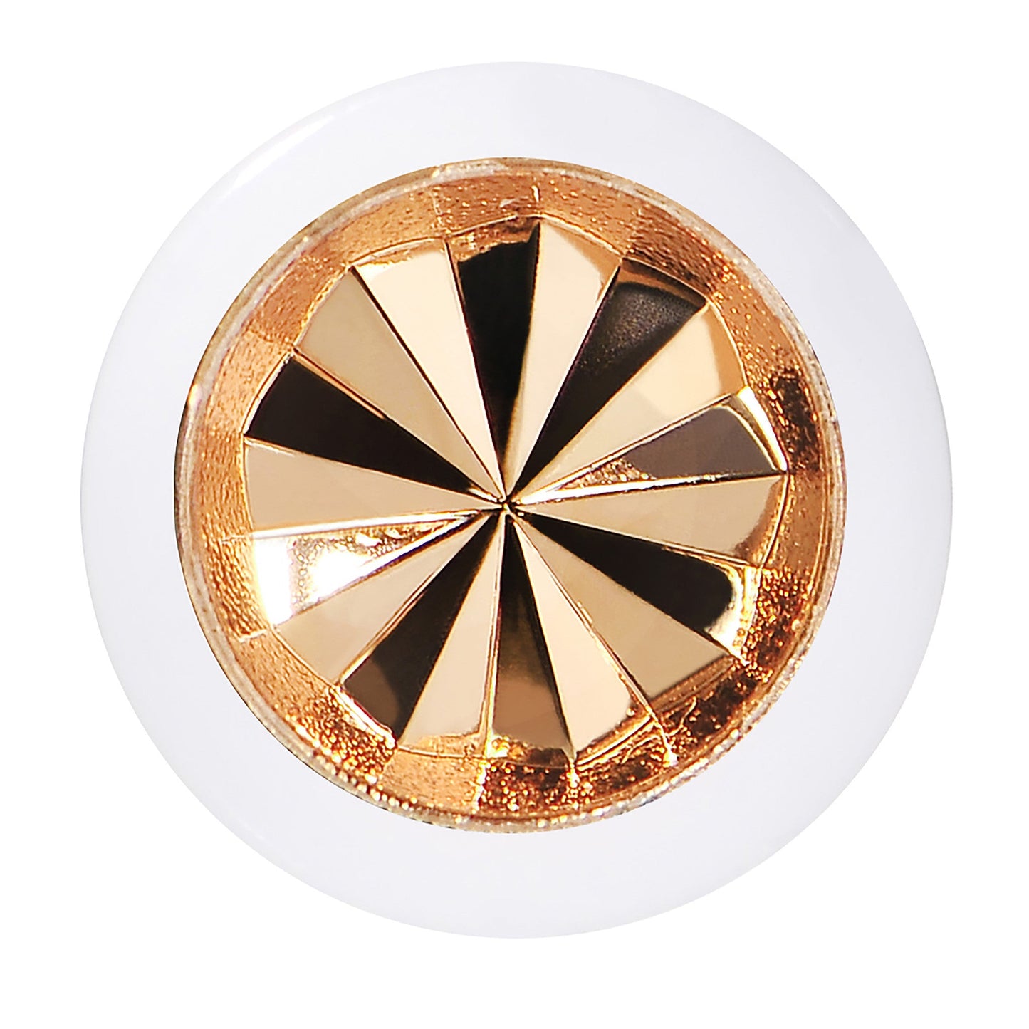 0G White Acrylic Gold Dual Flashy Tire Rim Cheater Plug