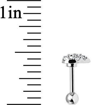 Clear Crystal 18G Faithful Heart Cartilage Tragus Earring