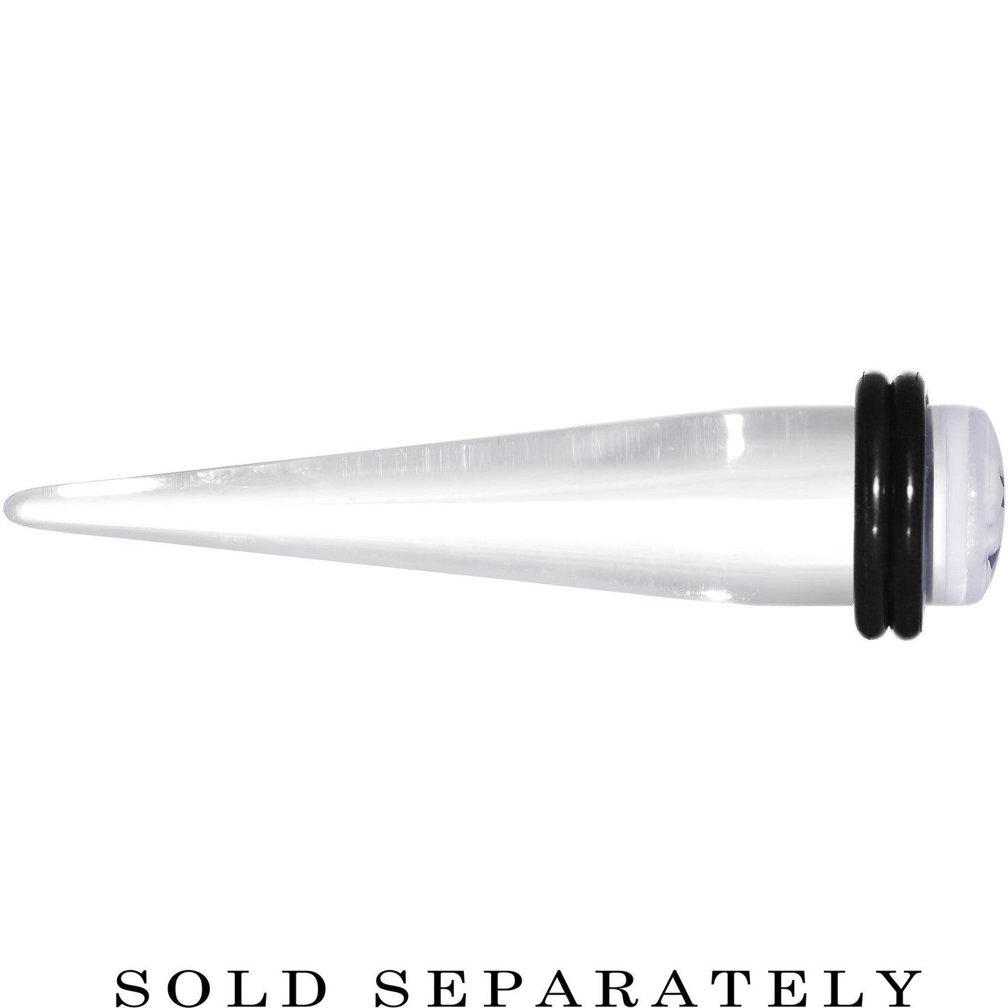 00G Clear White Acrylic Set Sail Nautical Anchor Taper