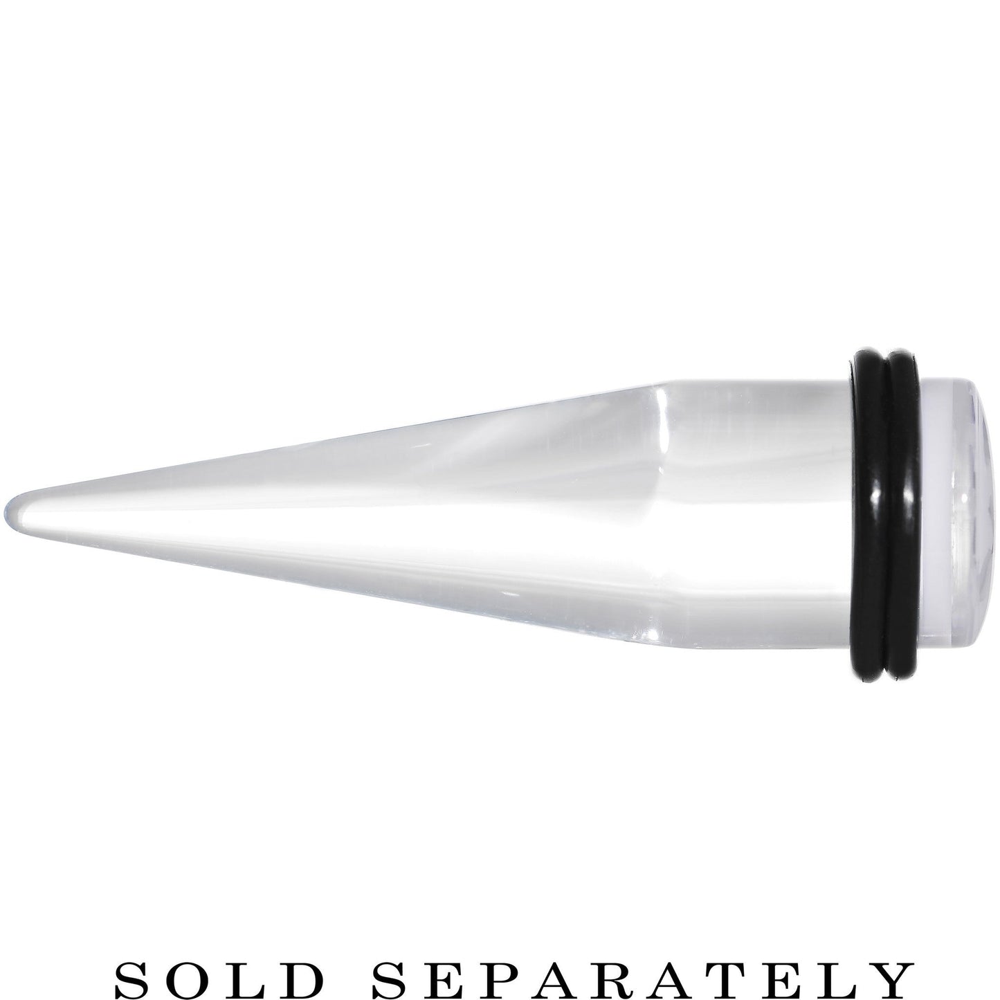 9/16 Clear White Acrylic Set Sail Nautical Anchor Taper