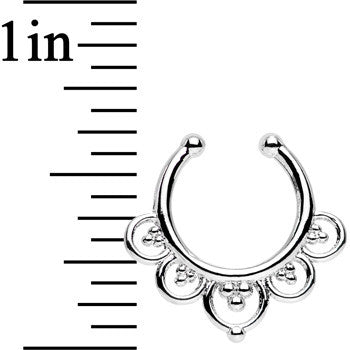 Beads and Balloons Non-Pierced Clip On Fake Septum Ring