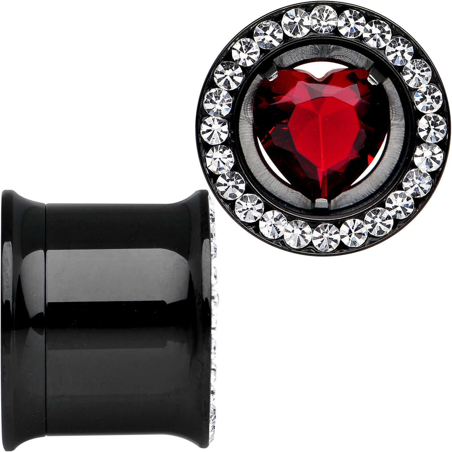 13mm Red Heart Insert Anodized Titanium Internally Threaded Plug Set