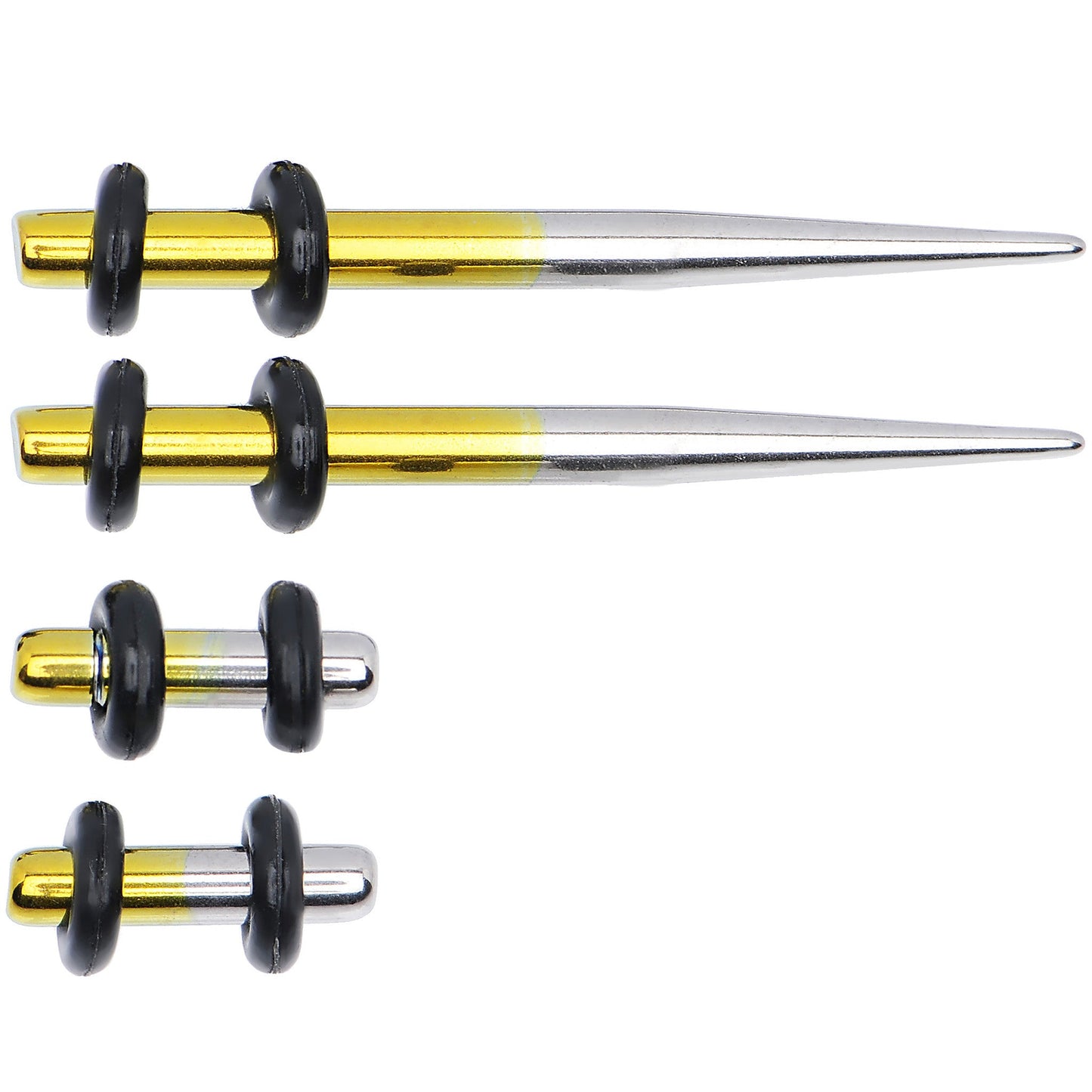 8G Yellow and Gray Titanium IP Steel Taper Plug Set