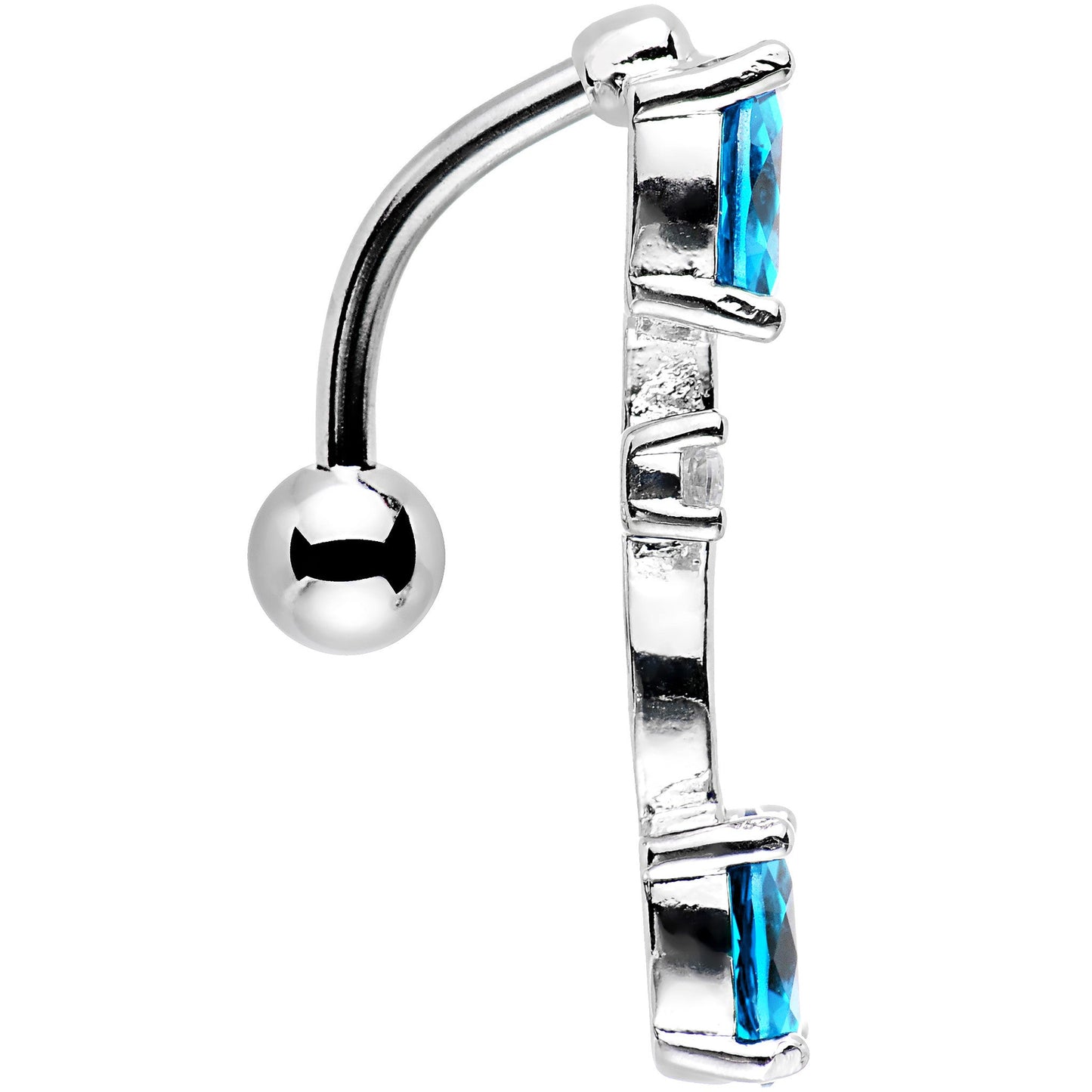 Aqua Gem Reversible Top Mount Belly Ring