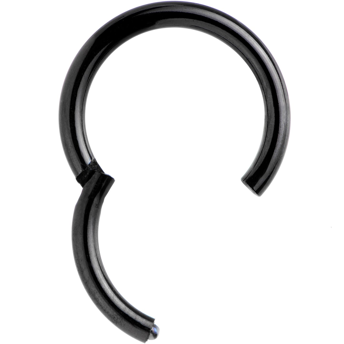 14G 3/8 Black Anodized Hinged Segment Ring