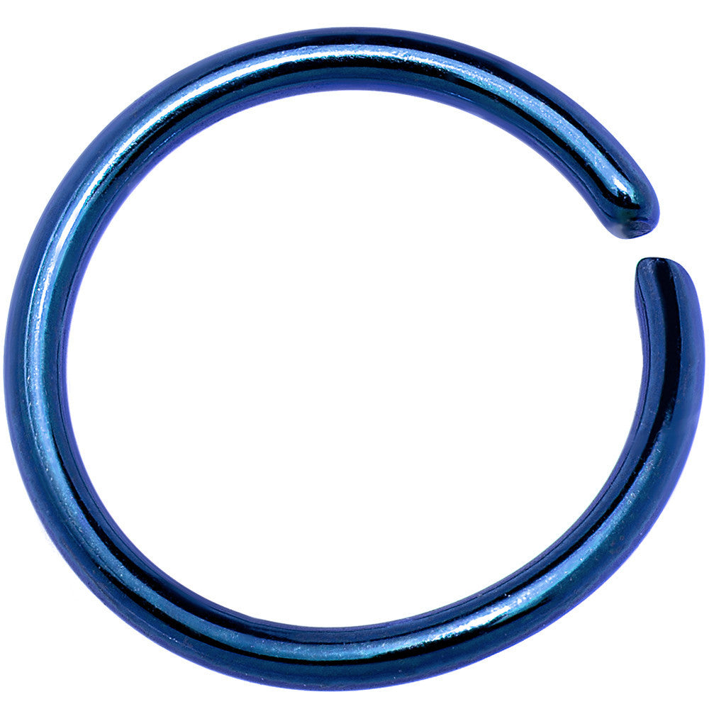 16G 3/8 Blue Anodized Annealed Steel Seamless Circular Ring