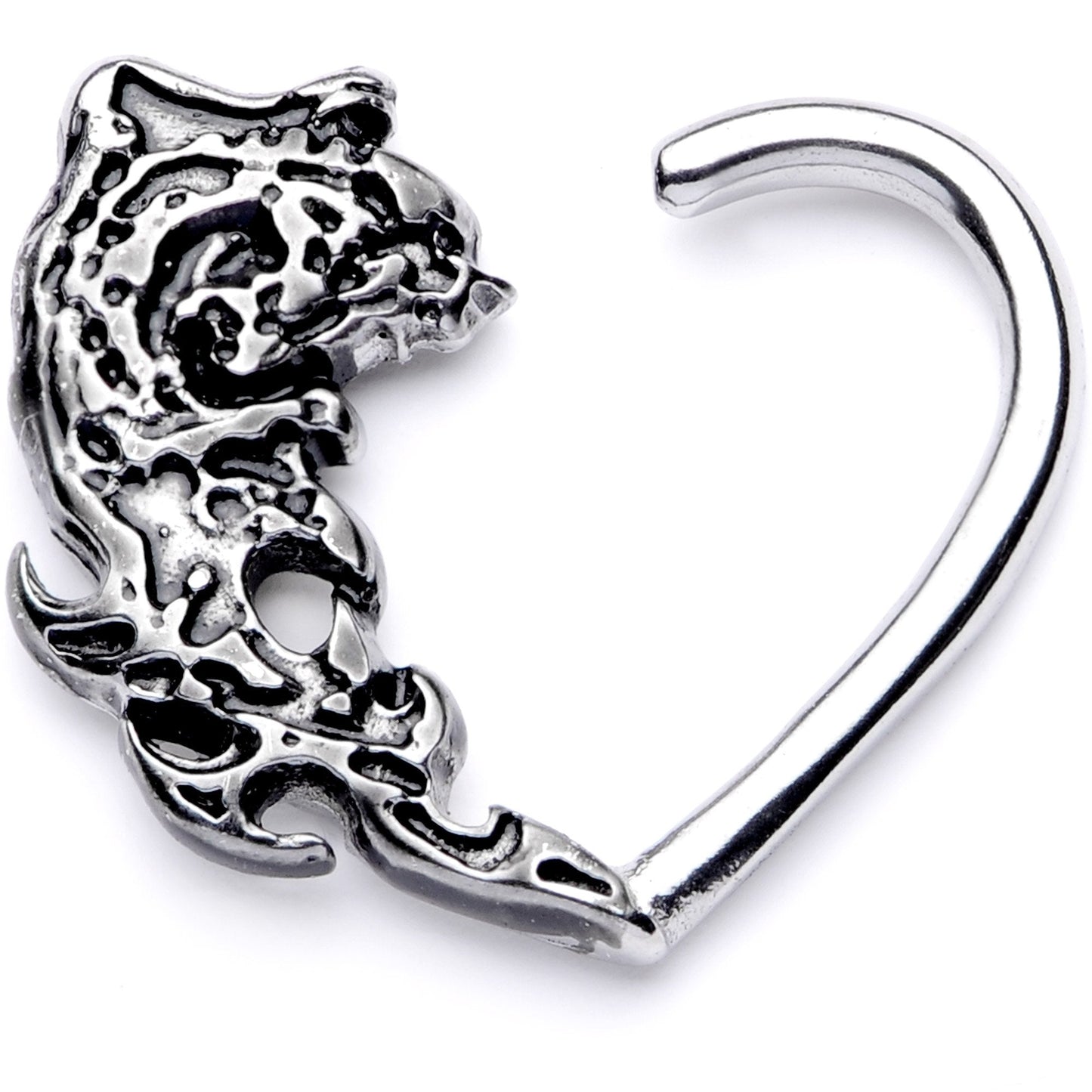 16G 3/8 Tribal Wave Right Heart Closure Ring
