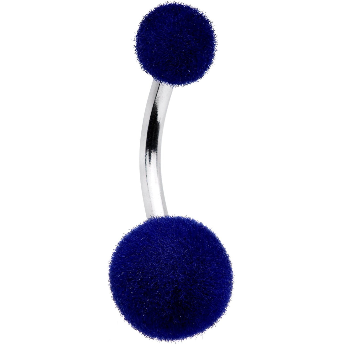 Blue Fuzzy Texture Burst Belly Ring
