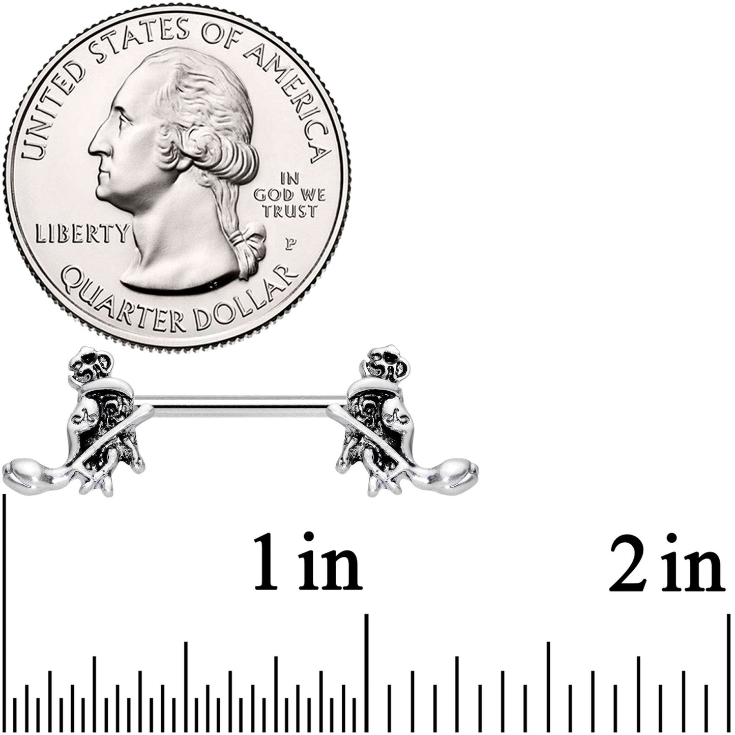 14G 9/16 Hamsa Hand Flower Barbell Nipple Ring Set