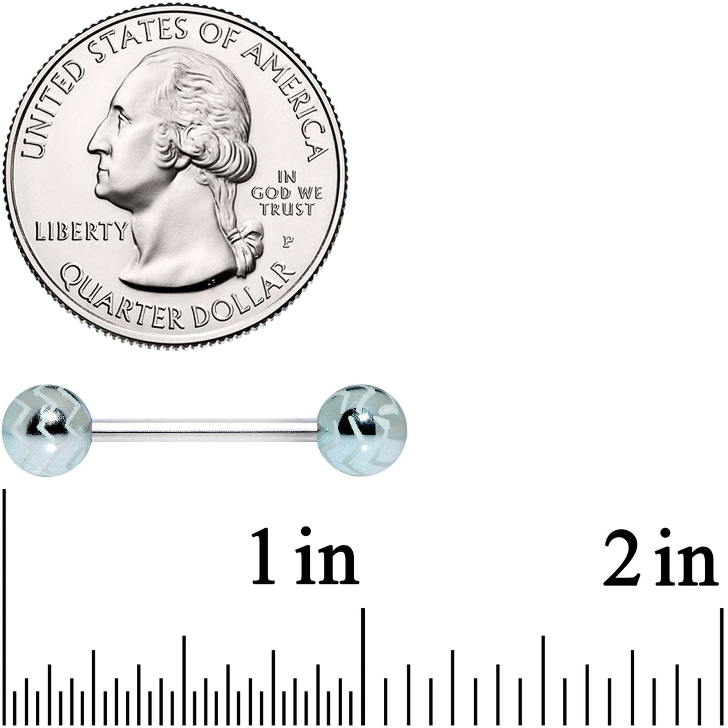 Pastel Wavy Lines Barbell Tongue Ring Set of 4