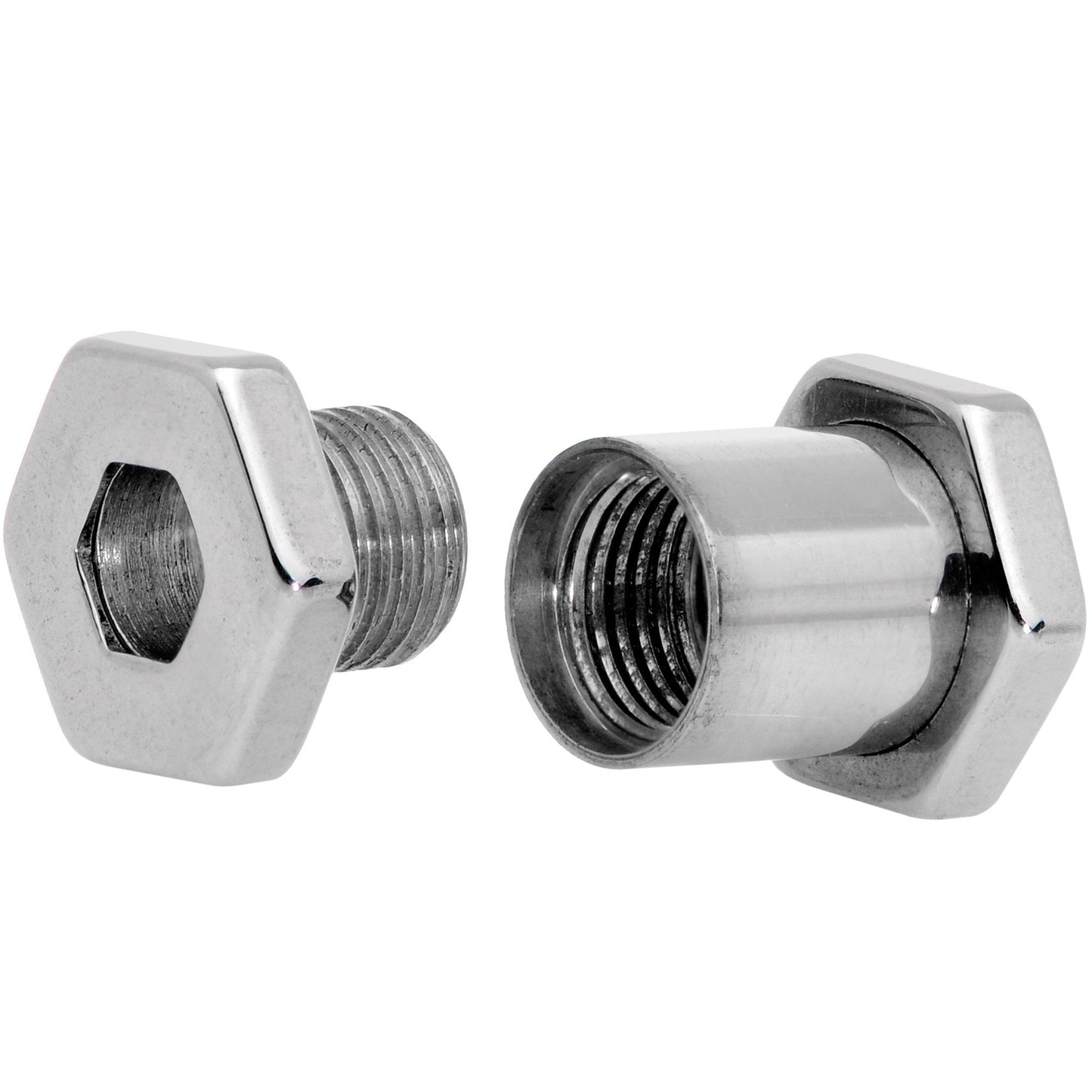 2G Geometric Hexagon Screw Fit Tunnel Plug Set