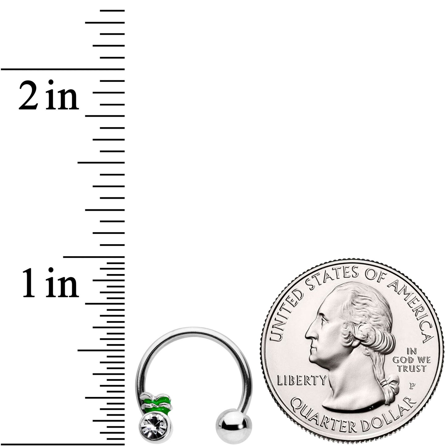 14G 9/16 Clear Gem Pineapple Hoseshoe Nipple Ring Set