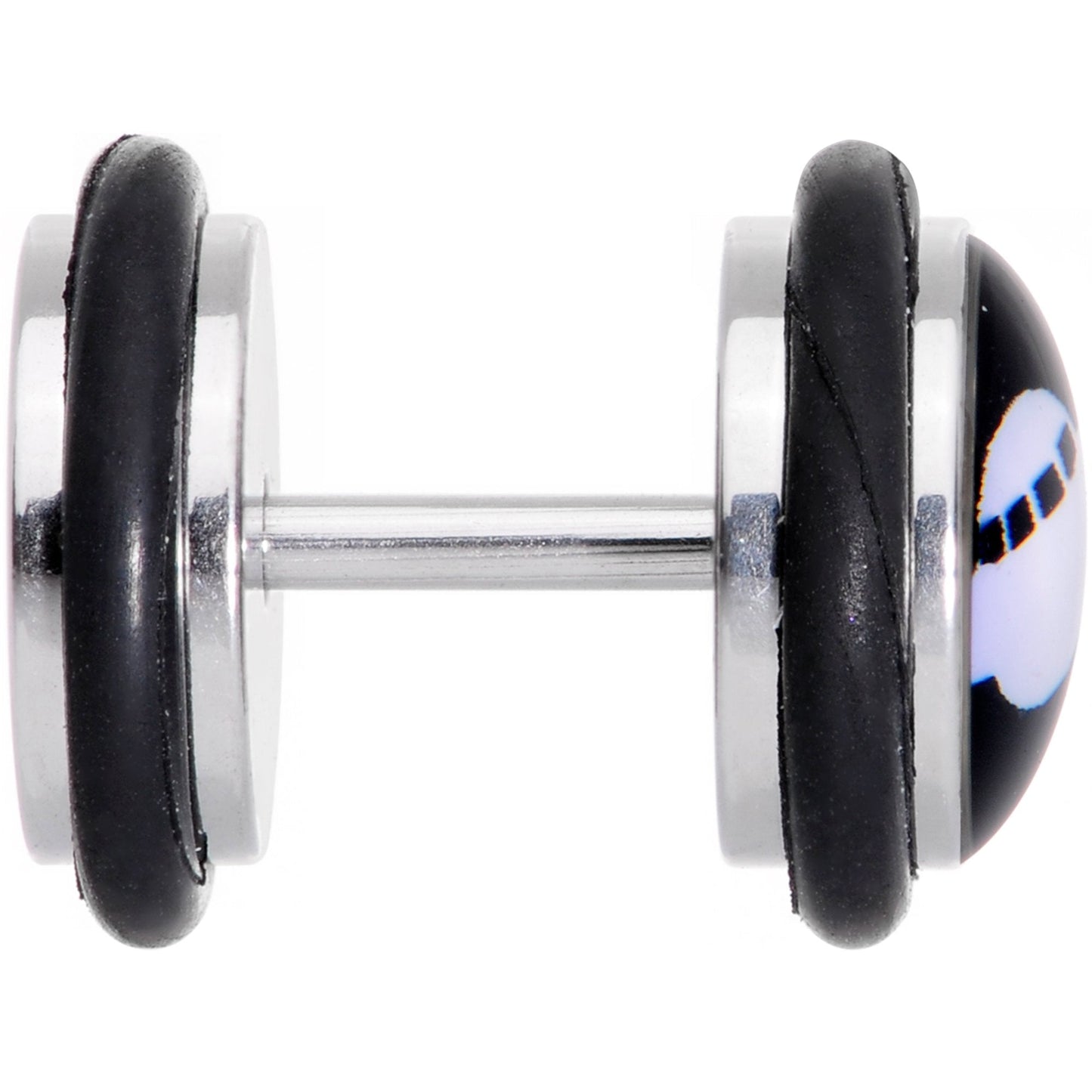 Black White Spaceship UFO Cheater Plug