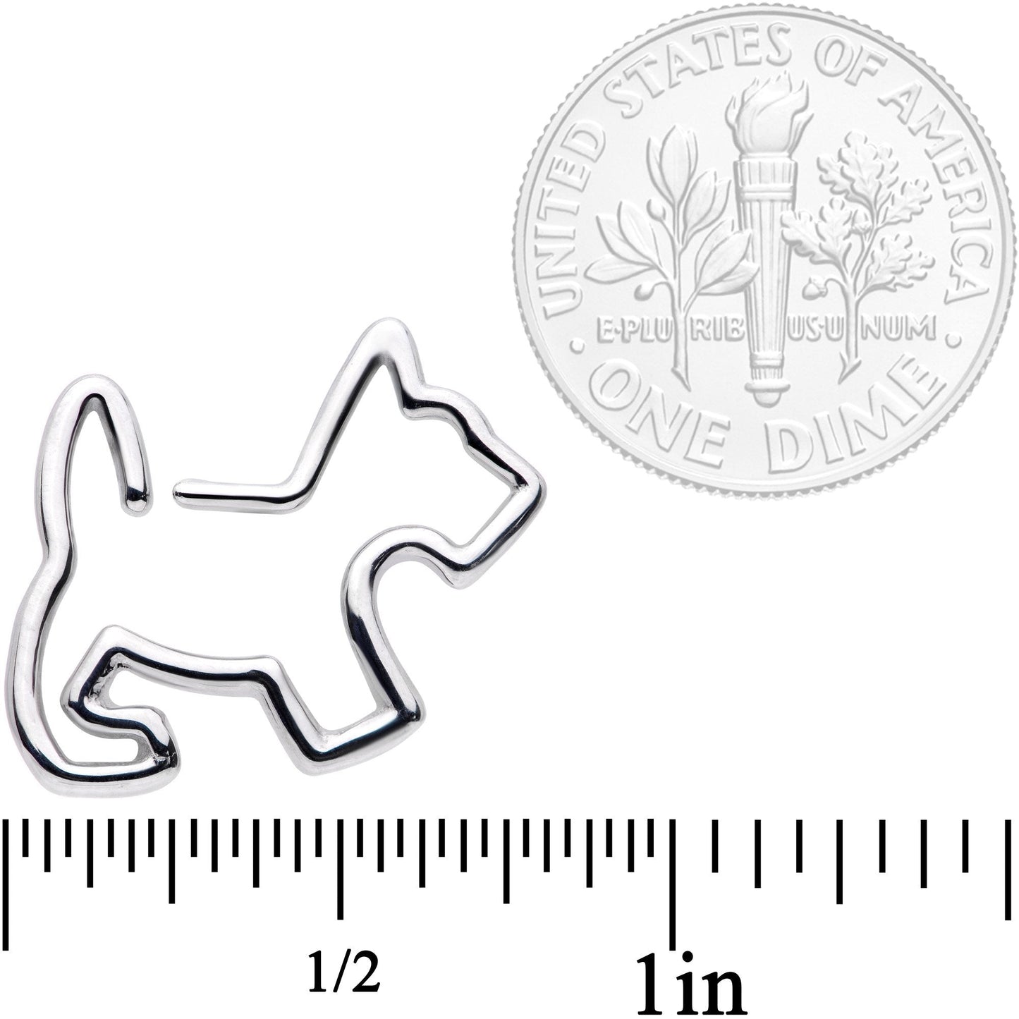 16G 5/16 Sweet Scotty Dog Closure Ring