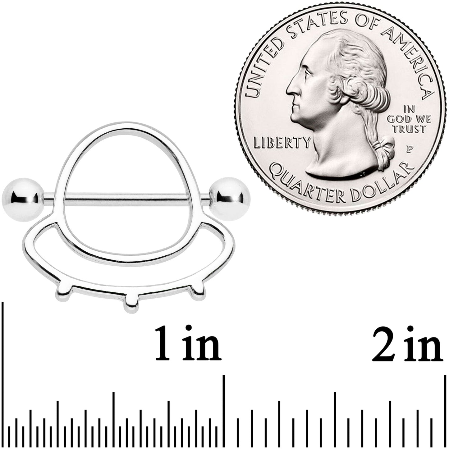 14G 9/16 Outer Space UFO Nipple Shield Set