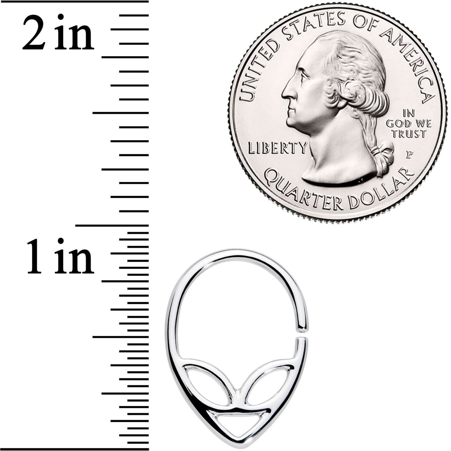 14G 9/16 UFO Alien Nipple Ring Set