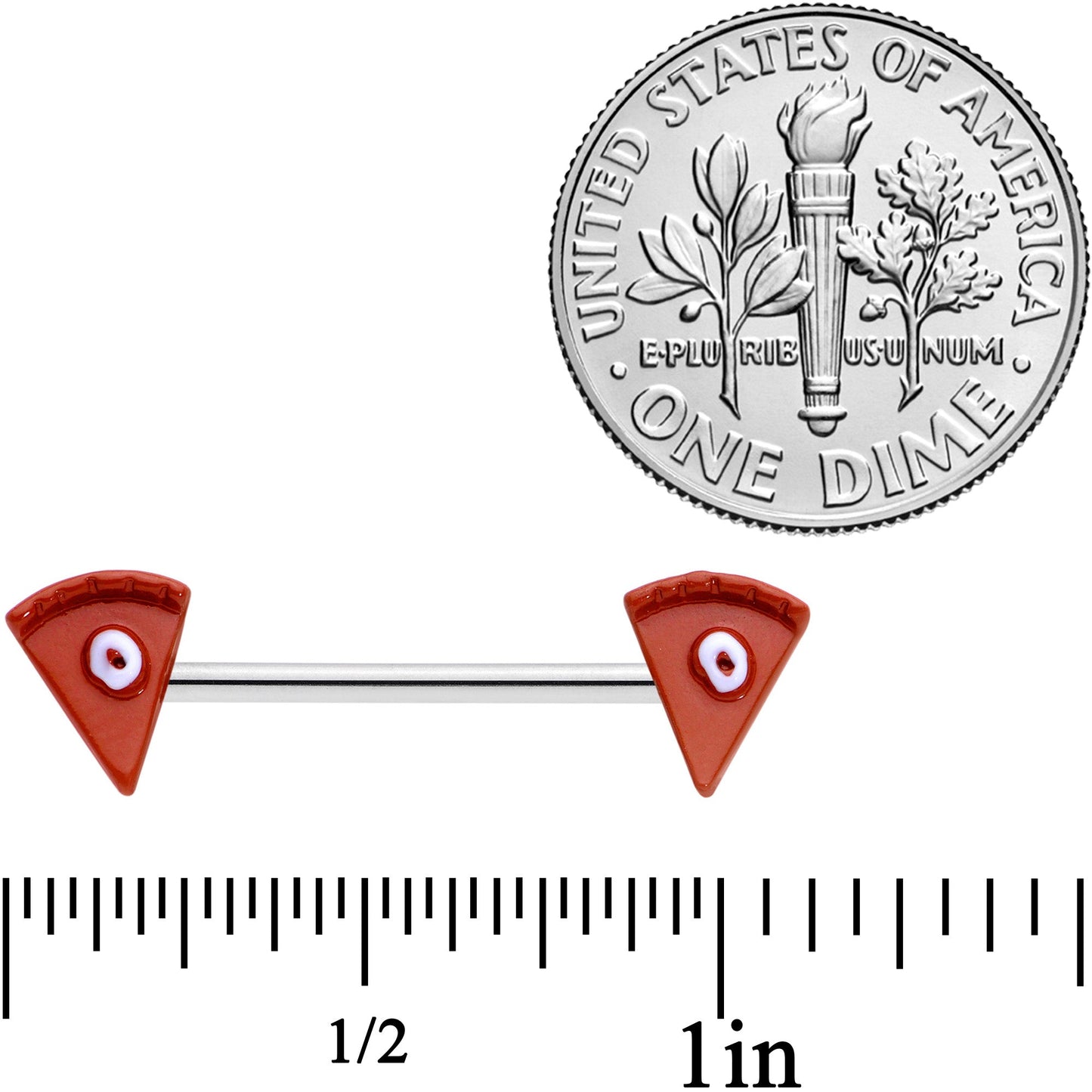 14G 5/8 Pumpkin Pie Thanksgiving Holiday Barbell Nipple Ring Set