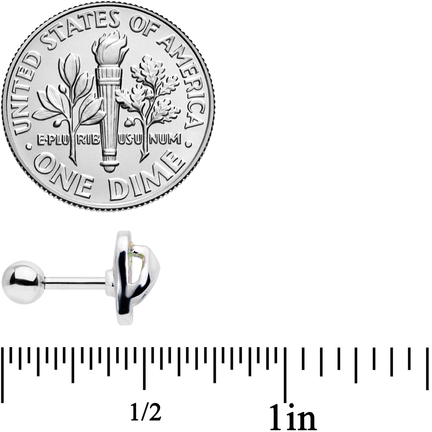 16G 1/4 Pink Green Beach Flip Flop Sandal Cartilage Tragus