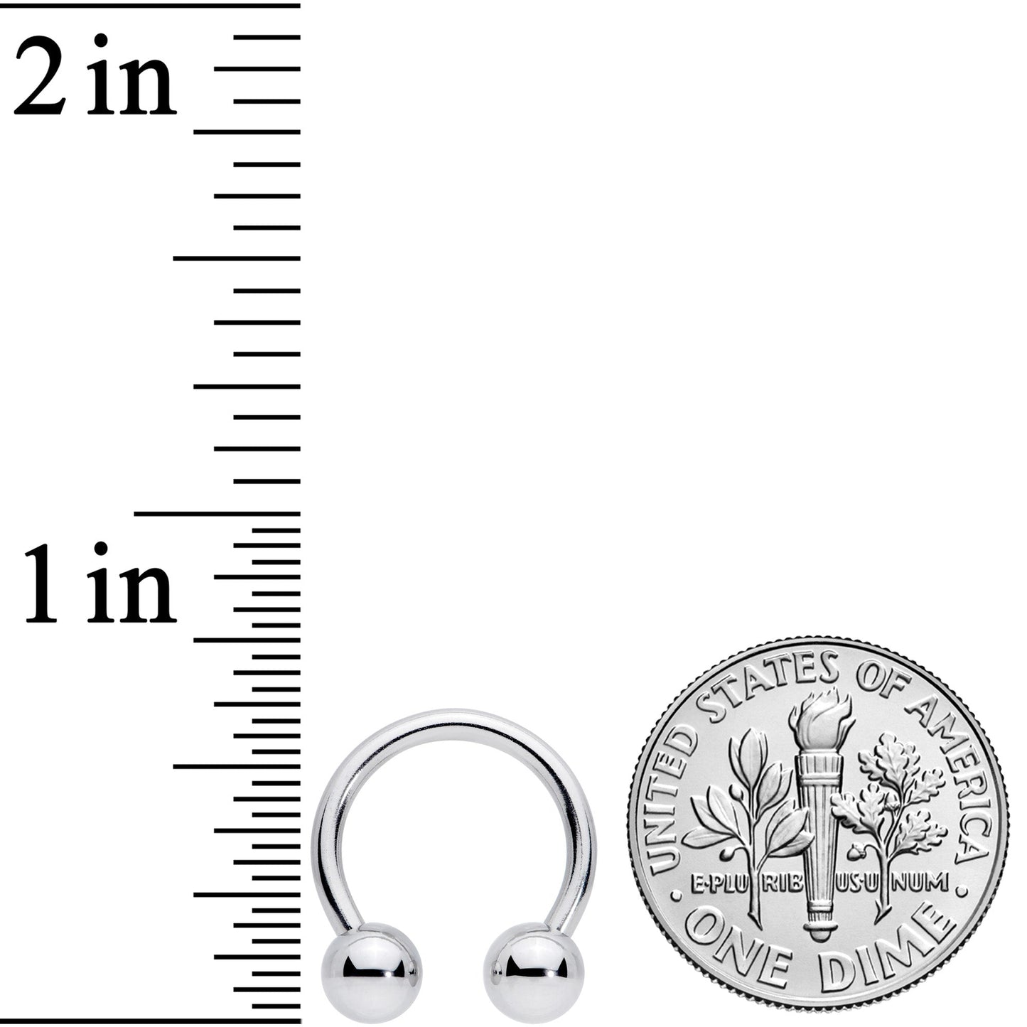 14G 7/16 Classic Steel Horseshoe Circular Barbell