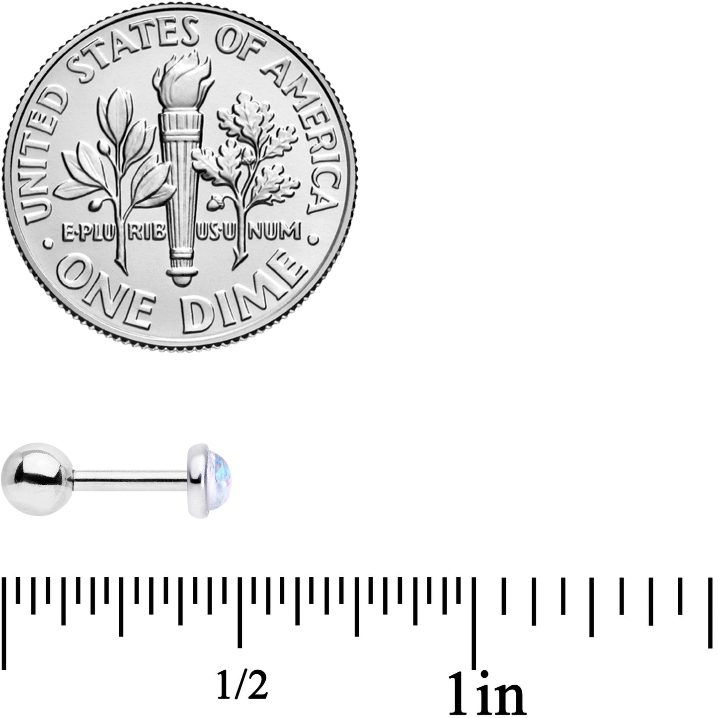 16G 1/4 5/16 Clear CZ Gem Cartilage Tragus Earring Set of 3