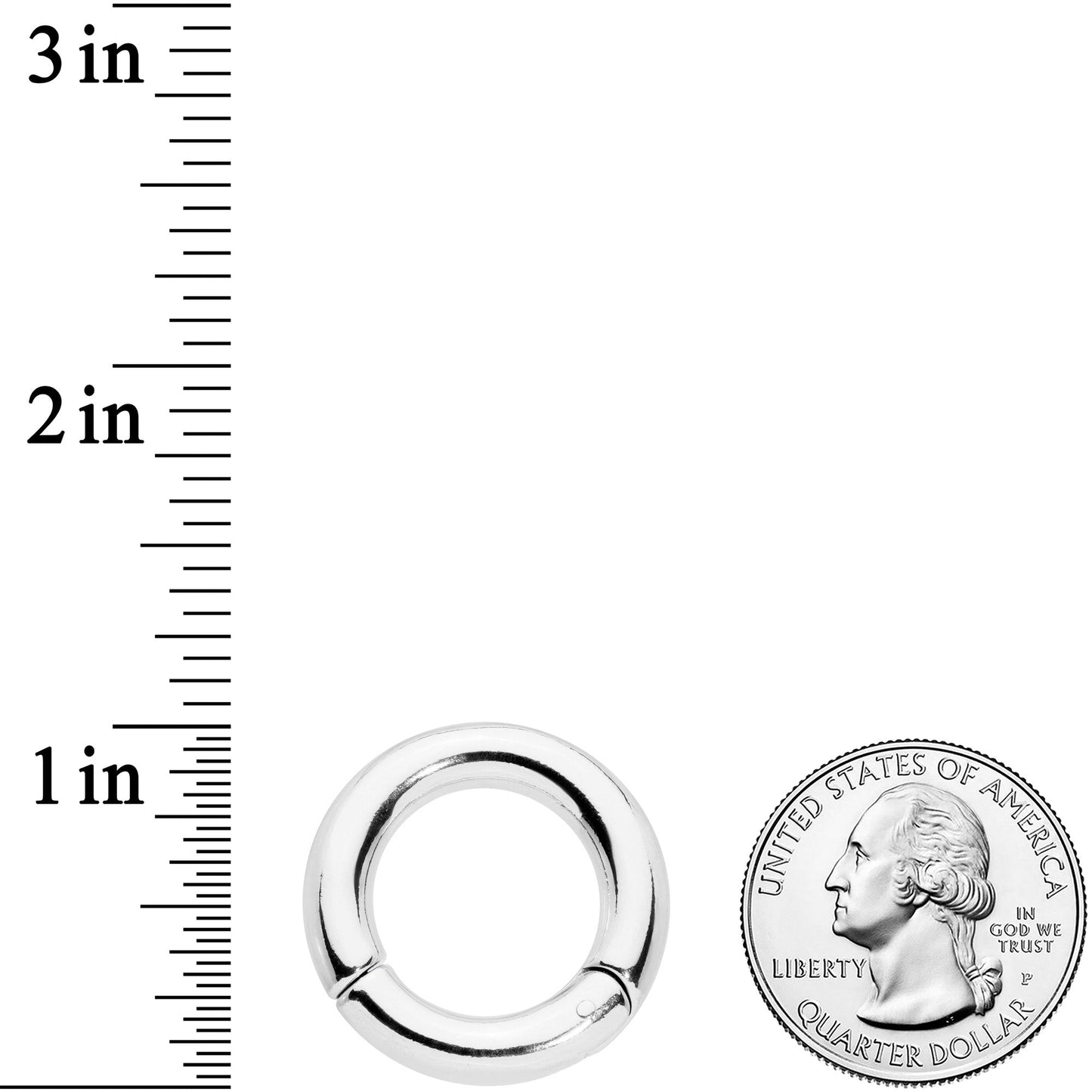 4G 5/8 Stainless Steel Hinged Segment Ring