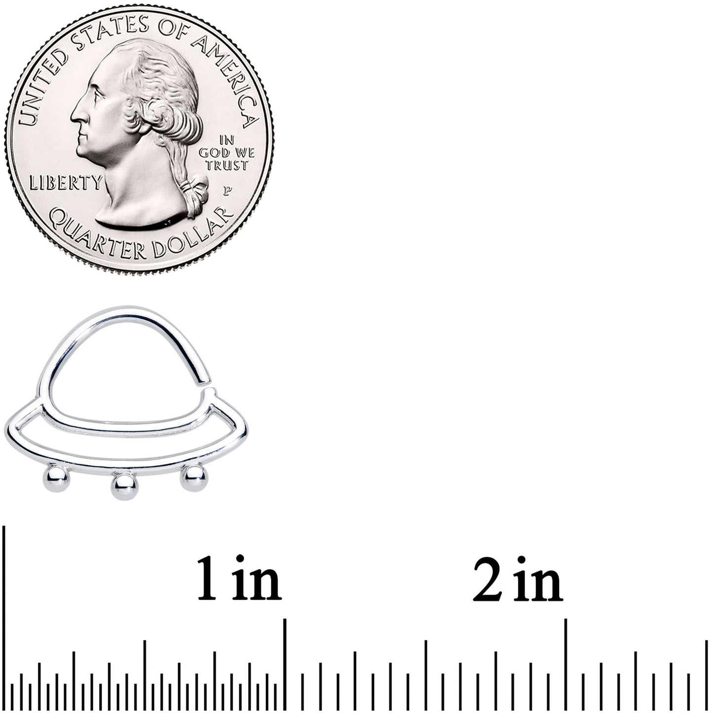 14G 1/2 Outer Space UFO Nipple Ring Set