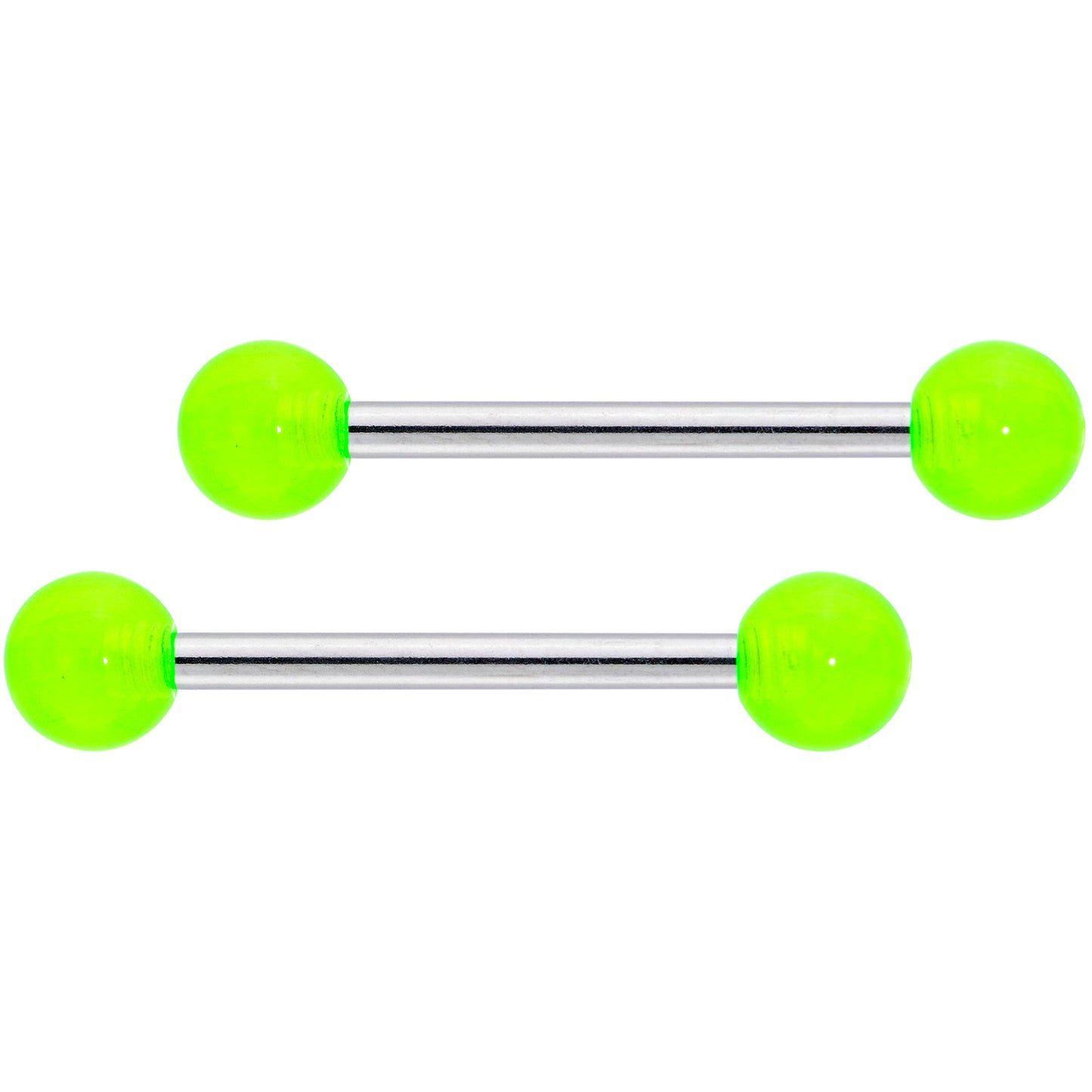 14G 9/16 Green Leprechaun St Patricks Day Nipple Ring Set of 4