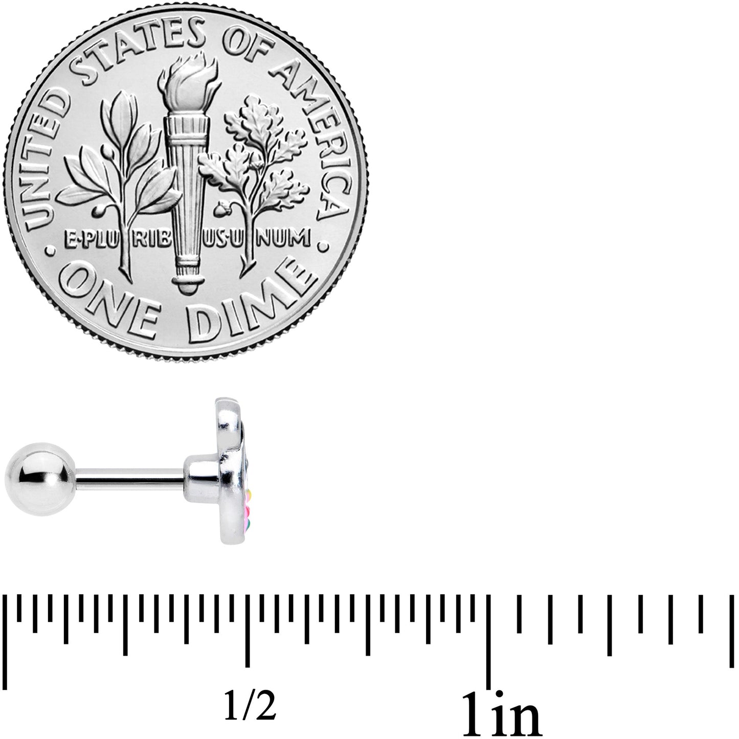 16G 1/4 Pink White Panda Donut Cartilage Tragus